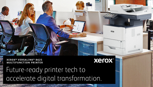 Xerox VersaLink B625 A4 61 ppm Copia/Stampa/Scansione/Fax F/R PS3 PCL5e/6 2 vassoi 650 fogli. Tecnologia di stampa: Laser,