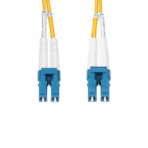 StarTech.com 1m (3.3ft) LC to LC (UPC) OS2 Single Mode Duplex Fiber Optic Cable, 9/125, 100G, Low Insertion Loss, LSZH Fib