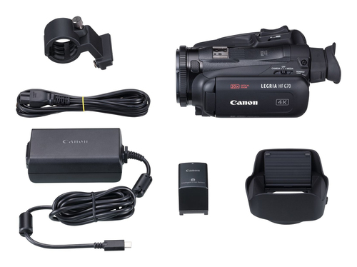 Canon LEGRIA HF G70 Digital Camcorder - 8.9 cm (3.5") LCD Touchscreen - 1/2.3" CMOS - 4K - 21.1 Megapixel Video - MP4 - 20