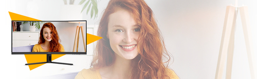 Moniteur LCD AOC CU34B3E 34" Classe WQHD - 86,4 cm (34") Viewable - Vertical Alignment (VA) - Résolution 2560 x 1440 - 300