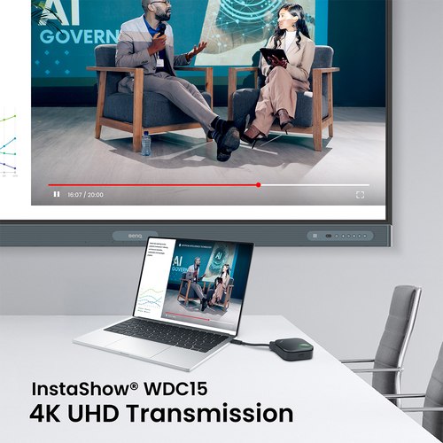 BenQ InstaShow WDC15. Formfaktor: Desktop, Produktfarbe: Schwarz, Gehäusematerial: Acrylnitril-Butadien-Styrol (ABS), Eise