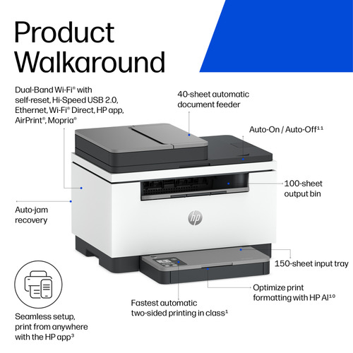 HP LaserJet M248sdn Multifunction Black and white Printer. Print technology: Laser, Printing: Mono printing, Maximum resol