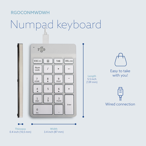 R-GO TOOLS NUMPAD BREAK NUMERIC