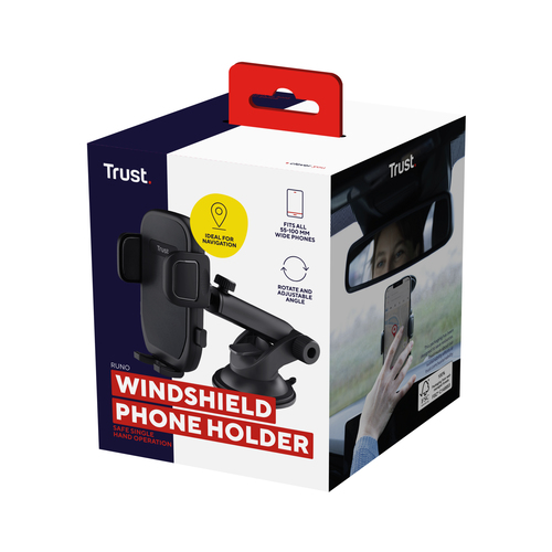 Trust Runo Smartphone, Car Mobiltelefonhalterung - 115 mm x 80 mm x 60 mm x - Acrylnitril-Butadien-Styrol (ABS), Plastik -