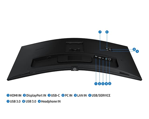 Samsung ViewFinity S6 S34C652UAU 34"" Class UW-QHD Curved Screen LED Monitor - 21:9 - Black - 86.4 cm (34"") Viewable - Ve