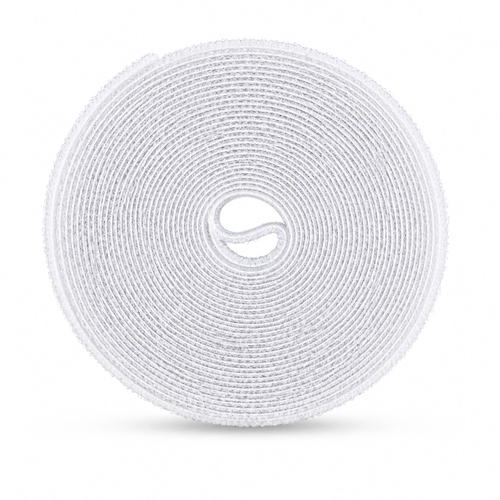 StarTech.com 4er-Pack 4,6 m Klettband-Großrollen, 12,7 mm breit, Weiß, zuschneidbar, wiederverwendbare Kabelbinder, Klettv