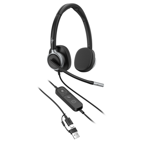 Poly Mission 600 625 Com fios Headset, Na orelha Estéreo Fone de ouvido - Preto - Microsoft Teams Certification - Binaural