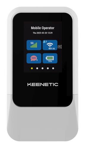 Keenetic Roamer 5G (KN-5210). Device type: Cellular network modem, Product colour: Black, Grey. Wi-Fi standards: 802.11a, 