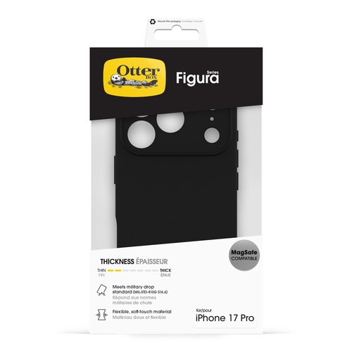 OtterBox Figura Estojo para Apple Smartphone - Preto - Resistente a quedas, Resistente a riscos - Policarbonato, Elastômer