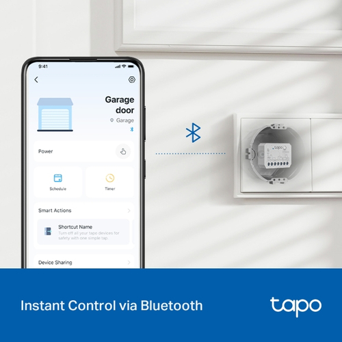 TP-Link Tapo S110E. Product type: Switching actuator, Product colour: White, Virtual assistant: Amazon Alexa / Google Home