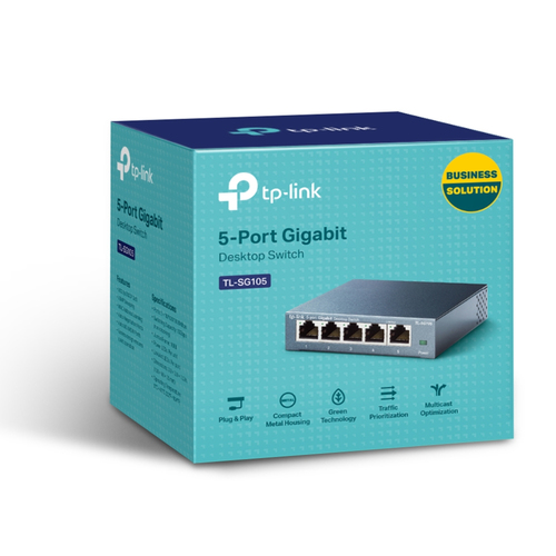 TP-Link TL-SG105 5 Anschlüsse Ethernet-Switch - Gigabit-Ethernet - 10/100/1000Base-T - 2 Unterstützte Netzwerkschicht - Ve