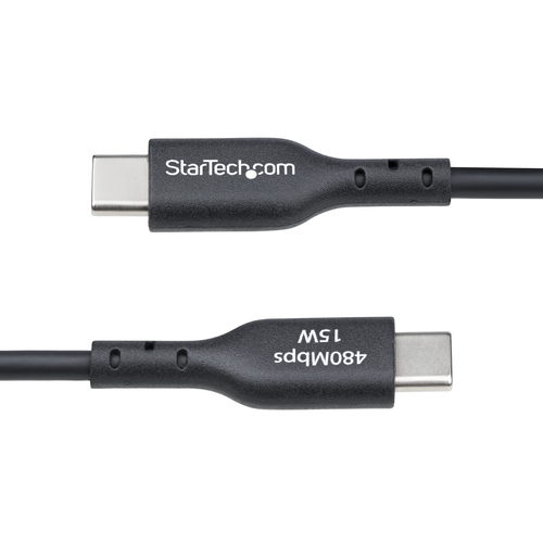 StarTech.com 1m (3ft) USB-A to USB-C Charging Cable, Charge & Sync, 3A, USB 2.0, TPE Jacket - Black USB Charging Cord - US