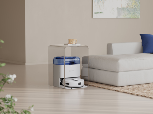Ecovacs Deebot MINI Blue 1,4 L Robot Senza sacchetto, Stazione con sacchettoBlu, Bianco, Senza sacchetto, Blu, Bianco, Rot