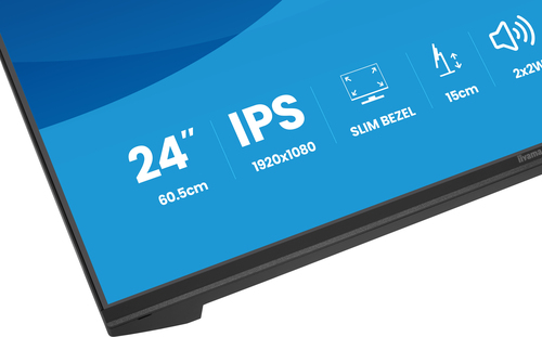iiyama ProLite XB2491HS-B1 24 Zoll Klasse Full HD LED-Monitor - 16:9 Format - Mattschwarz - 60,5 cm (23,8 Zoll) Viewable -