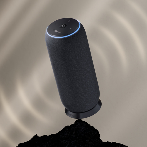 Motorola Mobility Portable Bluetooth Speaker System - 30 W RMS - Carbon - Wireless LAN - Battery Rechargeable