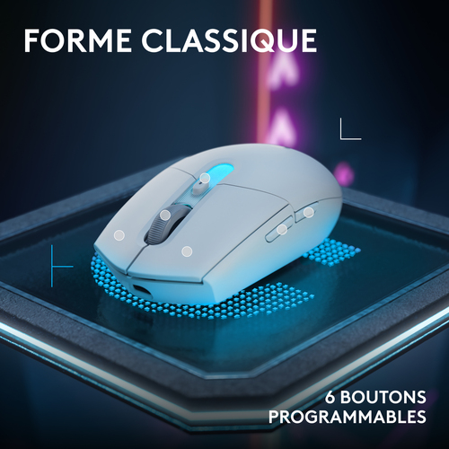 Souris de jeu Logitech G G305 X SUPERLIGHT - Bluetooth/Radio Fréquence - USB Type A, USB Type C - 6 Bouton(s) - 6 Boutons 