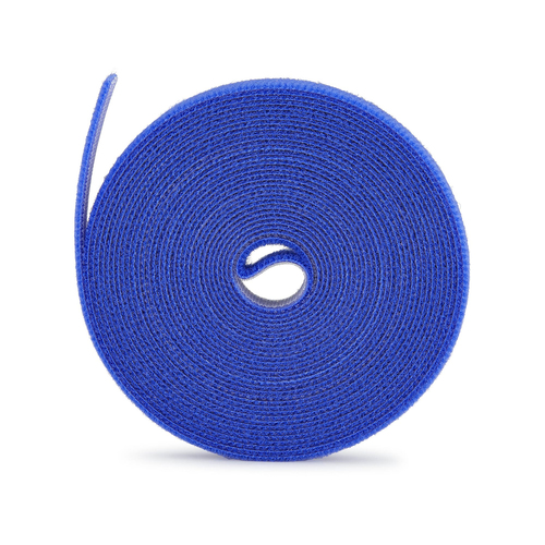 StarTech.com 4er-Pack 4,6 m Klettband-Großrollen, 12,7 mm breit, Blau, zuschneidbar, wiederverwendbare Kabelbinder, Klettv