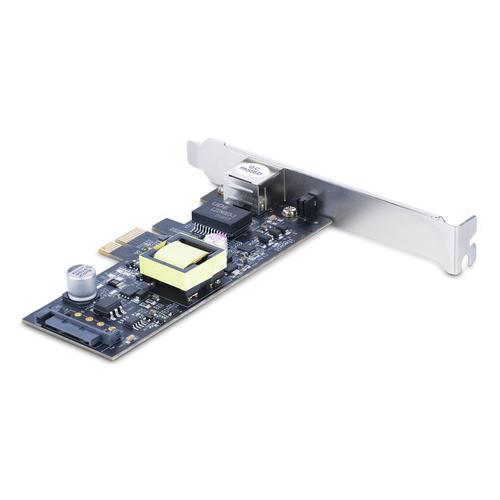 StarTech.com 1-Port 2.5Gbps PCI Express PoE Network Card, Intel I225-V, PCIe 802.3af/at PoE+ Multi-Gigabit NIC, SATA Power