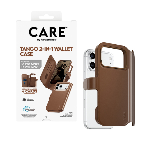 CARE Tango Tasche (Brieftasche) Apple iPhone 17 Pro Max Smartphone - Braun