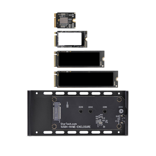 StarTech.com Drive Enclosure M.2, PCI Express NVMe 4.0, PCI Express NVMe 4.0 x4 - USB4 Host Interface - UASP Support Porta