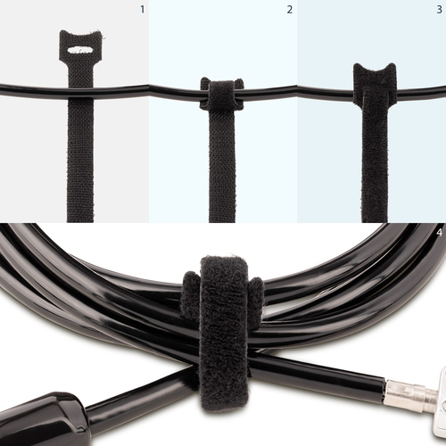 StarTech.com Kabelbinder - Schwarz - 50 Pack Paket - Kabelverbindungsstrip - 149,9 mm Länge x 35 mm Durchmesser - Nylon