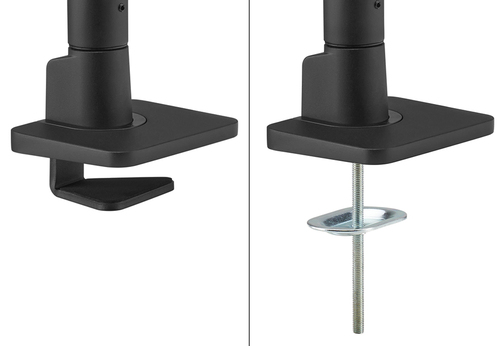 Neomounts NEXT One Mounting Arm for Monitor, Display - Black - Height Adjustable - 2 Display(s) Supported - 43.2 cm to 68.