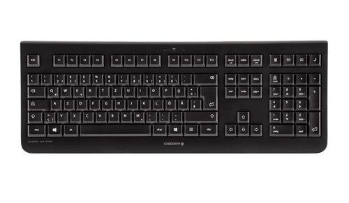 CHERRY DW 3000 Keyboard & Mouse - French - USB Wireless RF - USB Wireless RF - Optical - 1200 dpi - Scroll Wheel - Calcula
