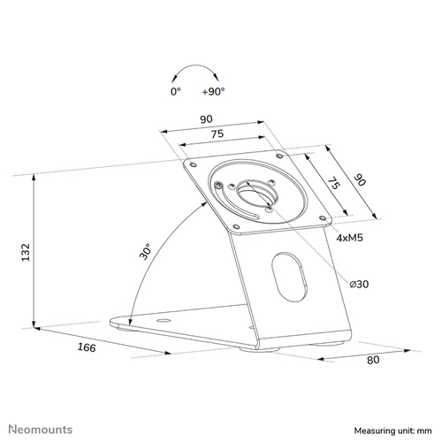 Support pour tablette PC Neomounts - Support pour Écran de 10,90" (27,69 cm) jusqu'à 14,60" (37,08 cm) - Capacité de Charg