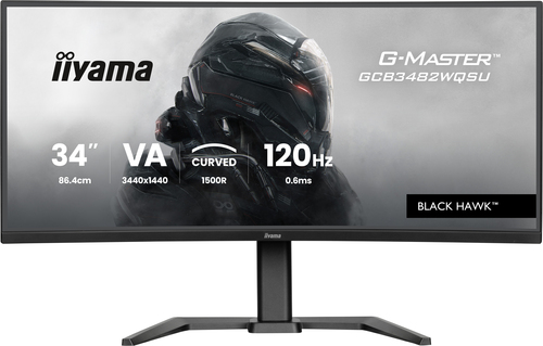 iiyama G-MASTER Black Hawk GCB3482WQSU-B1 34 Zoll Klasse UW-QHD Gekrümmter Bildschirm Gaming-LED-Monitor - 21:9 Format - S