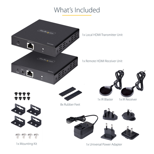 StarTech.com 4K70IC-EXTEND-HDMI. Typ: AV-Sender & -Empfänger, Maximale Auflösung: 3840 x 2160 Pixel, unterstütze Kabeltype