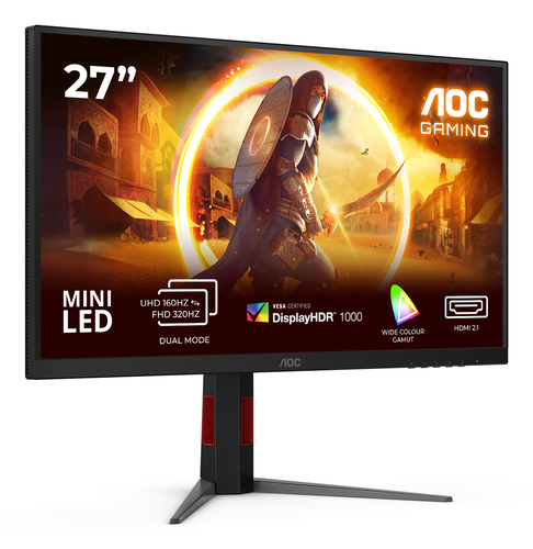 AOC G4 U27G4XM. Display diagonal: 68.6 cm (27"), Display resolution: 3840 x 2160 pixels, HD type: 4K Ultra HD, Display tec