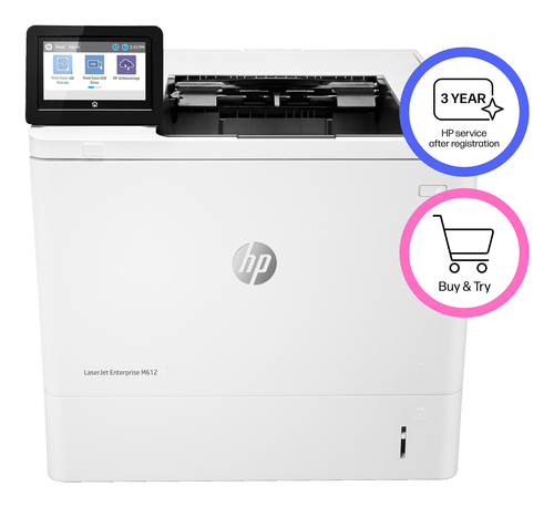 HP LaserJet Enterprise M612dn - Desktop Laserdrucker - Monochrom - 71 ppm Monodruck - 1200 x 1200 dpi Druckauflösung - Dup