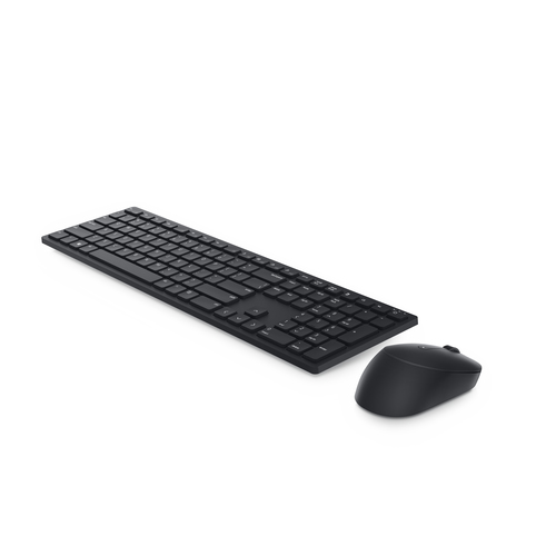 DELL Pro Keyboard and Mouse - KM5221W - UK (QWERTY) - Black. Keyboard form factor: Full-size (100%). Keyboard style: Strai
