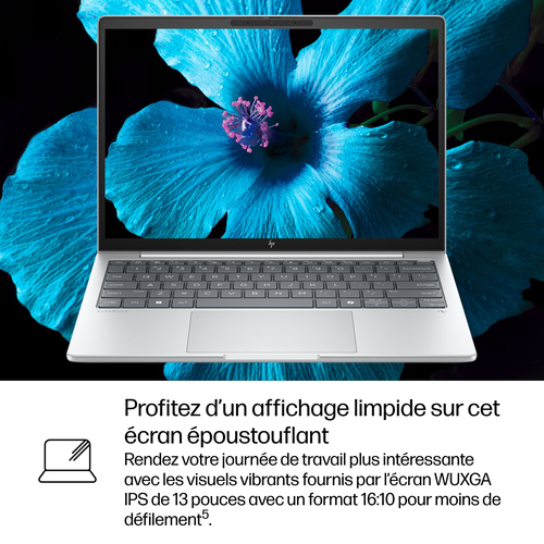 HP EliteBook 8 G1i 13.3 AI Intel Core Ultra 5 225U - 512GB SSD 16GB - 1920 x 1200 - Argenté - W11P