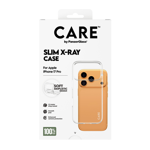 CARE X-Ray Hülle für Apple iPhone 17 Pro Smartphone - Transparent - Sturzsicher, Kratzfest, Quetschfest, Stoßfest, Stoßfes