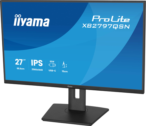 iiyama ProLite XB2797QSN-B1 27 Zoll Klasse WQHD LED-Monitor - 16:9 Format - Mattschwarz - 68,6 cm (27 Zoll) Viewable - IPS