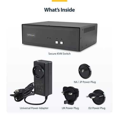 StarTech.com Analog KVM Switchbox - TAA Compliant - 2 Computer(s) - 2560 x 1600 - 7 x USB - USB 2.0 - 3 x DVI