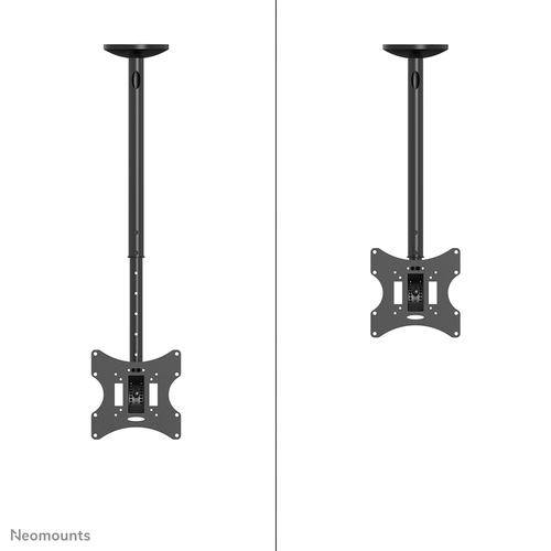 Neomounts FPMA-C060BLACK Monitor/TV mount ceiling 10-40" - h 60-85 cm. Maximum weight capacity: 30 kg, Minimum screen size