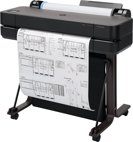HP Designjet T630 DIN A1 Tintenstrahl-Großformatdrucker - 609,60 mm (24 Zoll) Druckbreite - Farbe - 4 Farbe(n) - 30 s Farb