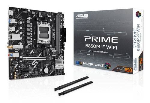 Carte mère de jeux de bureau Asus Prime B850M-F WIFI - AMD B850 Chipset - Socket AM5 - Micro ATX - Ryzen 7, Ryzen 9 proces