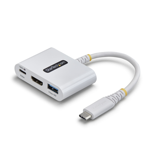 StarTech.com Adaptateur Multiport USB-C vers HDMI avec Charge PD 140W, HDMI 4K 60Hz, Hub USB 5 Gbps, Power Delivery 3.2, M