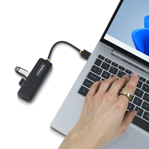 StarTech.com StarTech.com 4-Port USB-A Hub, 5Gbps, Bus Powered, Small Travel Mini USB Hub, Multi-Port USB 3.0 Splitter, Po