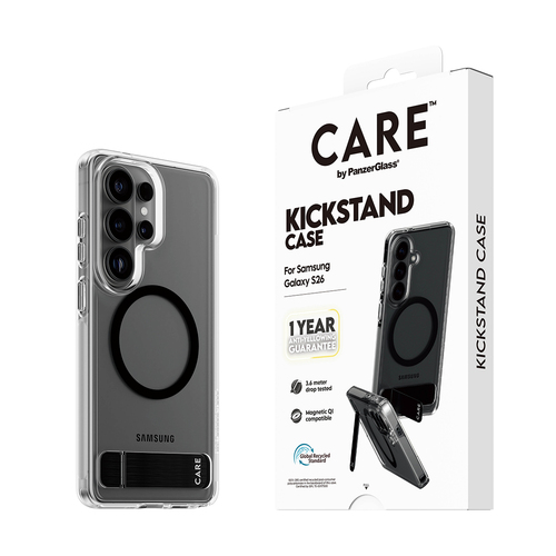 PANZERGLASS CARE CASE URBAN QI KICKSTAND GALAXY S26 TRP/BLACK