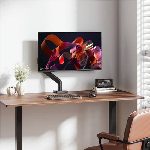 Manhattan Desk Mount for TV & Monitors (Full Motion Spring),For screens 13"" to 42"",C-Clamp or Grommet Assembly,VESA comp