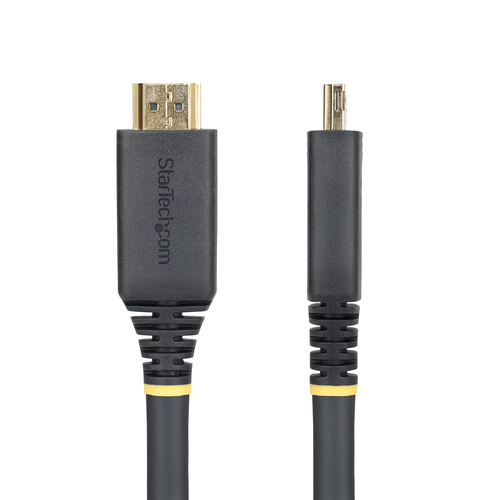 StarTech.com Cavo HDMI attivo ad alta velocità da 15m con connettori a presa salda, 4K 60 Hz/1440p 144 Hz, 18 Gbps, cavo U