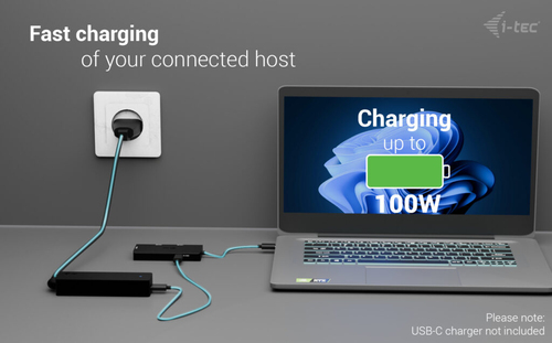 i-tec 3 Port(s) USB Type C Docking Station for Notebook, Monitor - Portable - 3 Displays Supported - 4K, 4K @ 60Hz, 2K @ 1