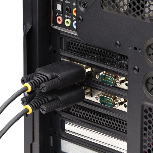 StarTech.com 4-Port Serielle PCIe Karte, PCI Express zu RS232/RS422/RS485 DB9 Serielle Karte, 16C1050 UART, ESD Schutz, Wi