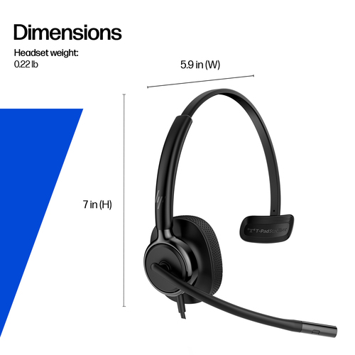 Poly Mission 400 425 Com fios Headset, Na orelha Estéreo Fone de ouvido - Preto - Microsoft Teams Certification - Binaural