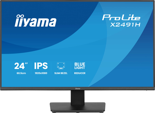 iiyama ProLite X2491H-B1 24 Zoll Klasse Full HD LED-Monitor - 16:9 Format - Mattschwarz - 60,5 cm (23,8 Zoll) Viewable - I