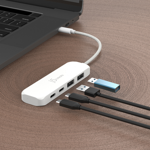 j5create JCH342EW-N USB Hub - USB Type C - 4 Total USB Port(s)